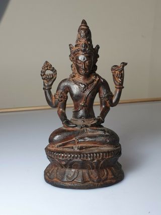 A Fine 13th Century Copper Alloy Statue Of Shiva.