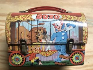 Vintage Bozo The Clown Dome Lunchbox From 1963