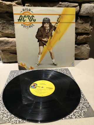 Ac/dc High Voltage Vinyl Record Album Lp 1970s Vintage Hard Rock N Roll 1976