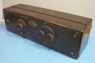 Vintage Vacuum Tube Wood Radio - Atwater Kent Model 33 Receiver Set