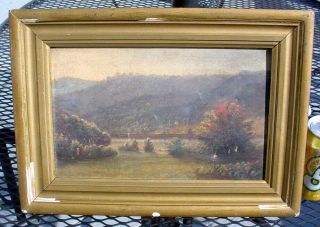 Quality Antique American Hudson River Valley Oil Painting Landscape O/c Sgn.  Nr