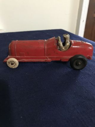 Vintage 1949’s/50’s Hubley Kiddie Toy Diecast Indy Red Metal 5 Race Car 457
