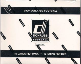 2020 Donruss Football Factory Retail Fat Pack Box - 12 Packs Of 30 Cards