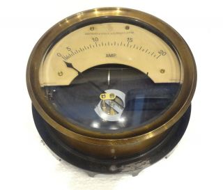 Antique Rare Large & Sophisticated German Hartmann & Braun Ammeter Galvanometer