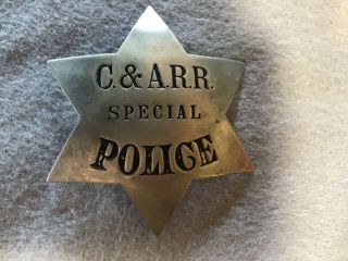 Chicago & Alton Rr Obsolete 6 Point Star Badge
