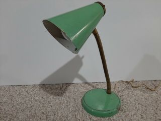 Vintage Mid Century Modern Retro Green Adjustable Desk Lamp