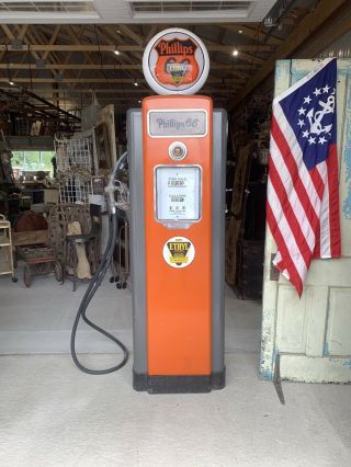 Vintage Wayne 70 Service Station Phillips 66 Double Sided Gas Pump