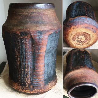 Antique Pottery Vase Artist Signed Jt Abernathy Studio Art Pottery