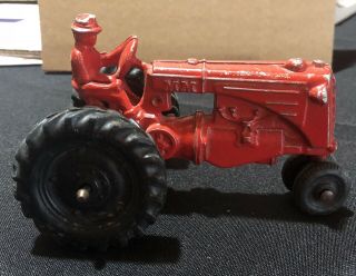 Vintage Red Mm Minneapolis Moline Diecast Toy Tractor Not Restored - All