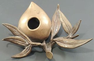 Vintage Antique Bronze Chinese Peach Censer Incense Burner?