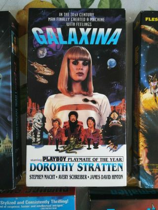 Vintage Exotic VHS Galaxina Flesh Gordon2 Femalien Exotic Time Machine,  Auto FS 2