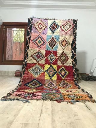 Vintage Handmade Moroccan Wool Rug 8 