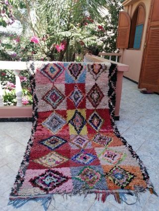 Vintage Handmade Moroccan Wool Rug 8 ' 7 