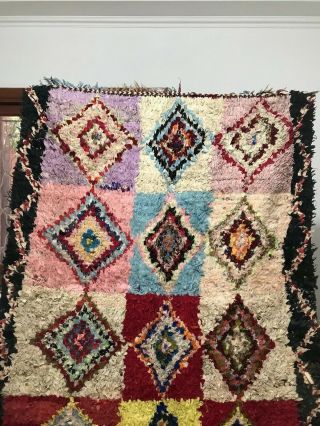 Vintage Handmade Moroccan Wool Rug 8 ' 7 