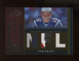 2006 Absolute Memorabilia Icons Tom Brady 06/25 Game Patch Jersey