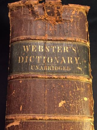 NOAH WEBSTER AMERICAN DICTIONARY OF THE ENGLISH LANGUAGE ANTIQUE 1852 LEATHER 2