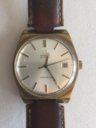 Gents Omega Geneve Automatic Date Watch.  1970’s? Gold Plated
