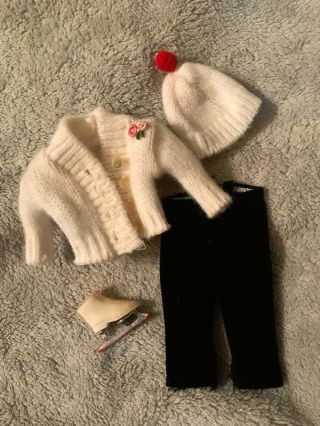 Vintage Penny Brite Doll Clothes 60’s " Winter Princess " Knit Sweater & Hat Pants