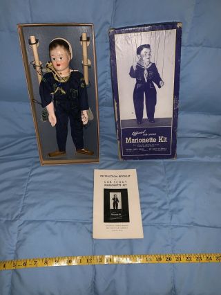 Vintage 1949 Official Cub Scout Marionette String Puppet