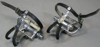 Vintage Kyokuto Kkt Pro Vic Ii Pedals,  Toe Clips,  Straps All