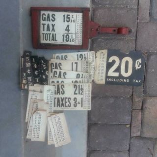 Visible Gas Station Pump Price Sign / Box With Price Insert Cards