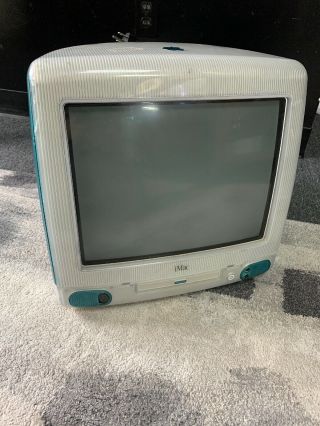 Vintage 1998 Apple Imac Blueberry Royal Blue Desktop Computer Monitor M4985 15 "