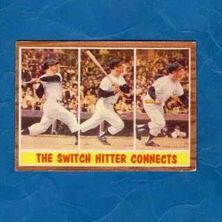 Vintage 1962 318 Hof Mickey Mantle Ny Yankees Baseball Card Ex,
