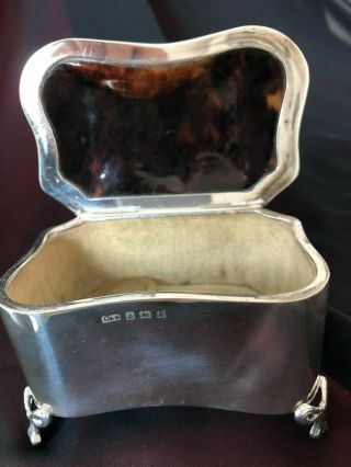 Antique - Pique Tortoiseshell - Solid Silver,  204 Gr - Trinket Box - Victorian ?