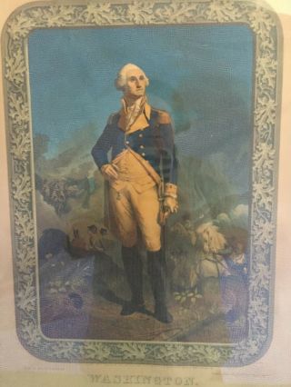 Stunning Antique Framed Portrait Of George Washington 100 Authentic 1851
