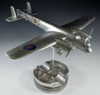 Airplane Desk Model Trench Art British Bomber Wwii Aviation Royal Air Force 1936
