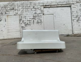 Antique Standard Cast Iron Farm Sink High Back Single Bowl Drain Board Porcelain
