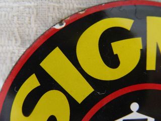 Old Signal Gasoline Gas Oil 2 - Piece Lollipop Advertising License Plate Topper 2