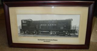 Soo Line Railroad Diesel Engine Baldwin Locomotive Framed Builders Photo