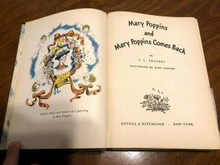 1943 Mary Poppins and Mary Poppins Comes Back - 2 Stories in 1 Vintage Book 3