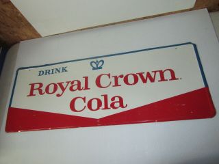 Drink Royal Crown Cola Embossed Soda Sign Antique Soda Sign