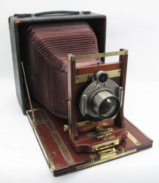 Antique 1901 Vintage Century 6 1/2 X 8 1/2 Folding View Camera 8x10 Plantograph