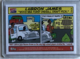 2003 - 04 Topps Bazooka Lebron James Rookie Rc Comic Card 15
