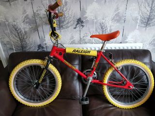 Raleigh Burner Mk1 Bmx Old School Red & Yellow Early 1980s