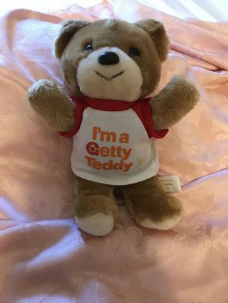 Vintage Getty Teddy Bear Getty Oil & Gas Advertising Teddy Bear 1986 3