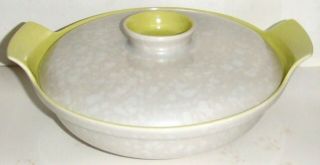 Vintage Poole Pottery Twintone Lime Yellow & Seagull Lidded Tureen - C103