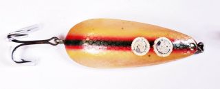 Very Rare & Early Doug English Old English Spoon Lure White Pearl Rainbow Scale