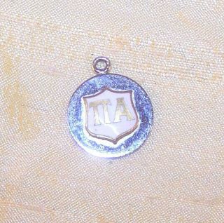 Vintage Delta Gamma Sorority Pledge Pin Pendant,  Sterling Silver,  1968 Dg Old