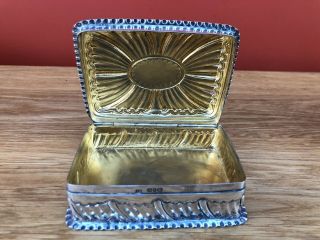 Fine Victorian Solid Silver Table Snuff / Tobacco Box,  Hm Birmingham 1892,  147g