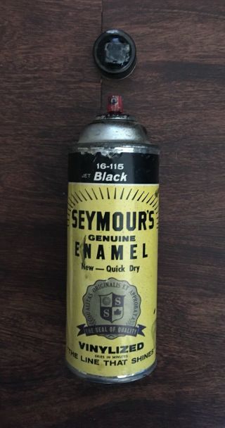 Vintage Seymour’s Spray Paint Can Black Kaws Banksy Obey Invader