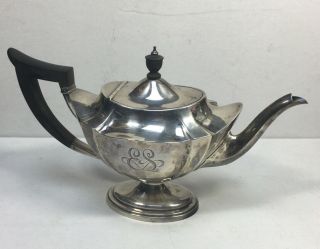 1912 Antique Gorham Silver Sterling Tea Pot Wood Handle Teapot 2 Pint