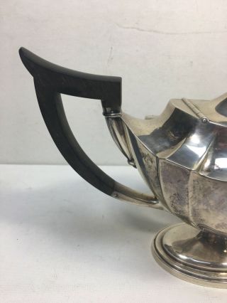 1912 Antique Gorham Silver Sterling Tea Pot Wood Handle Teapot 2 Pint 3