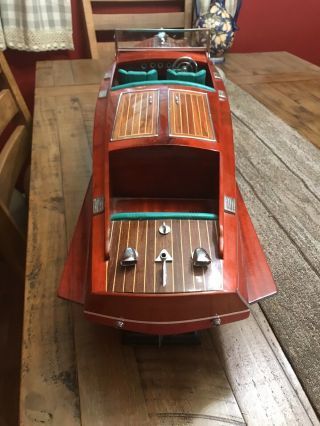 Chris Craft Runabout Speed Boat 32 ' Wood Model Ship Assembled 1934.  OFFER 2