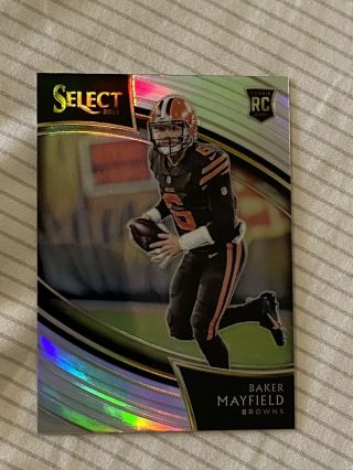 2018 Panini Select Baker Mayfield Field Level Silver Prizm Rc Fresh From Pack