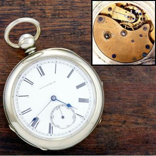 Old Antique Key Wind Pocket Watch | Lancaster Watch Co.  West End Model Ca1870’s