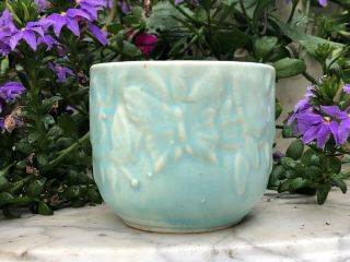 Vintage Nelson Mccoy Aqua Turquoise Green 3” Butterfly Planter